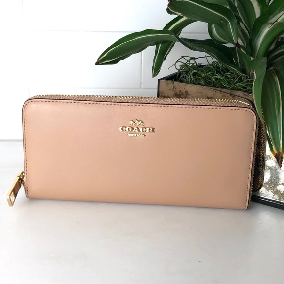 Coach Handbags - Coach Slim Accordion Zip Around Wallet Beechwood